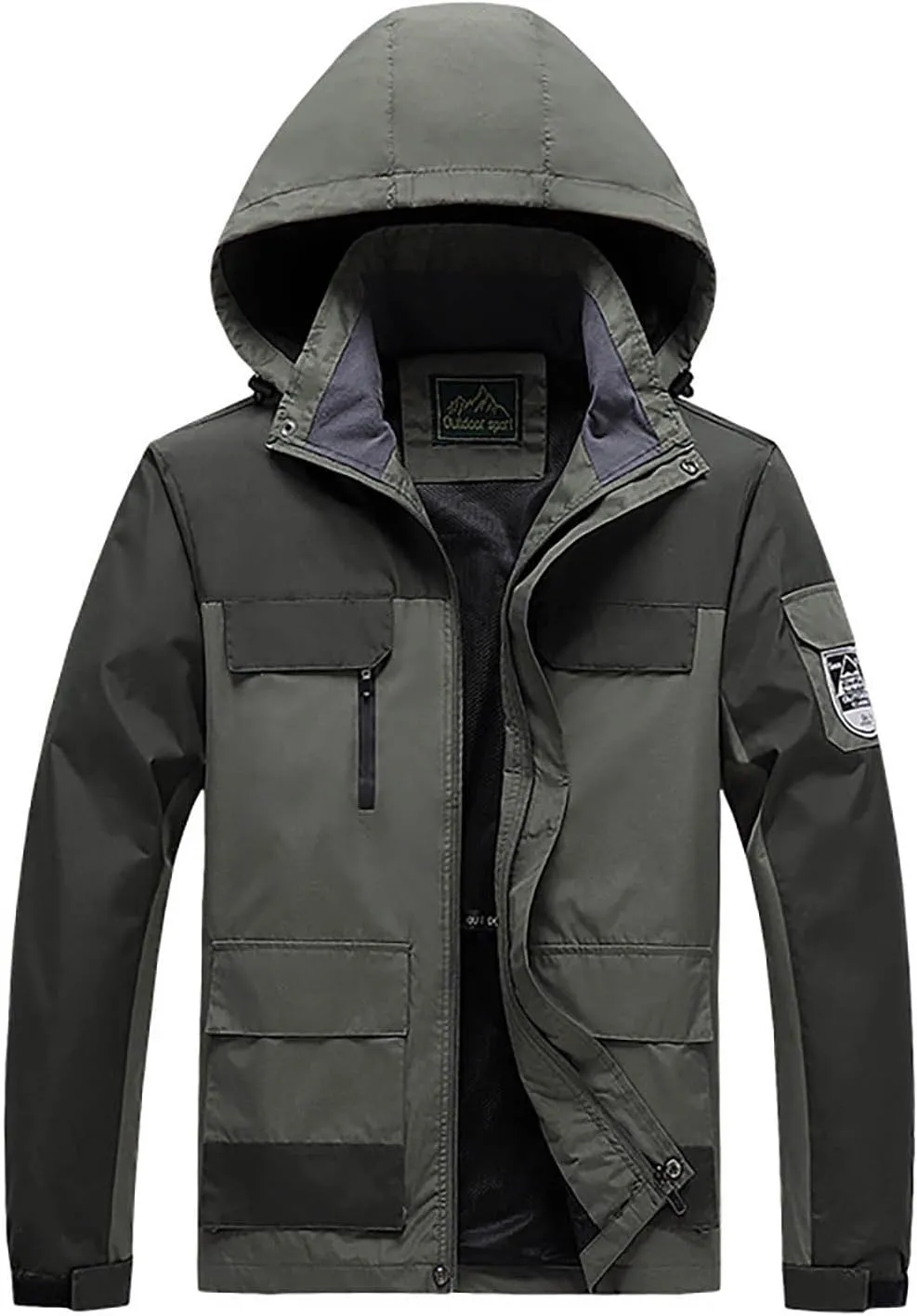 Waterproof Jackets for Men Raincoat for Men Mens Windbreaker Jackets Lightweight Softshell for Hiking Fishing