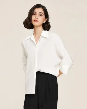 Weekend Oversize Silk Co-Ord Set White & Black