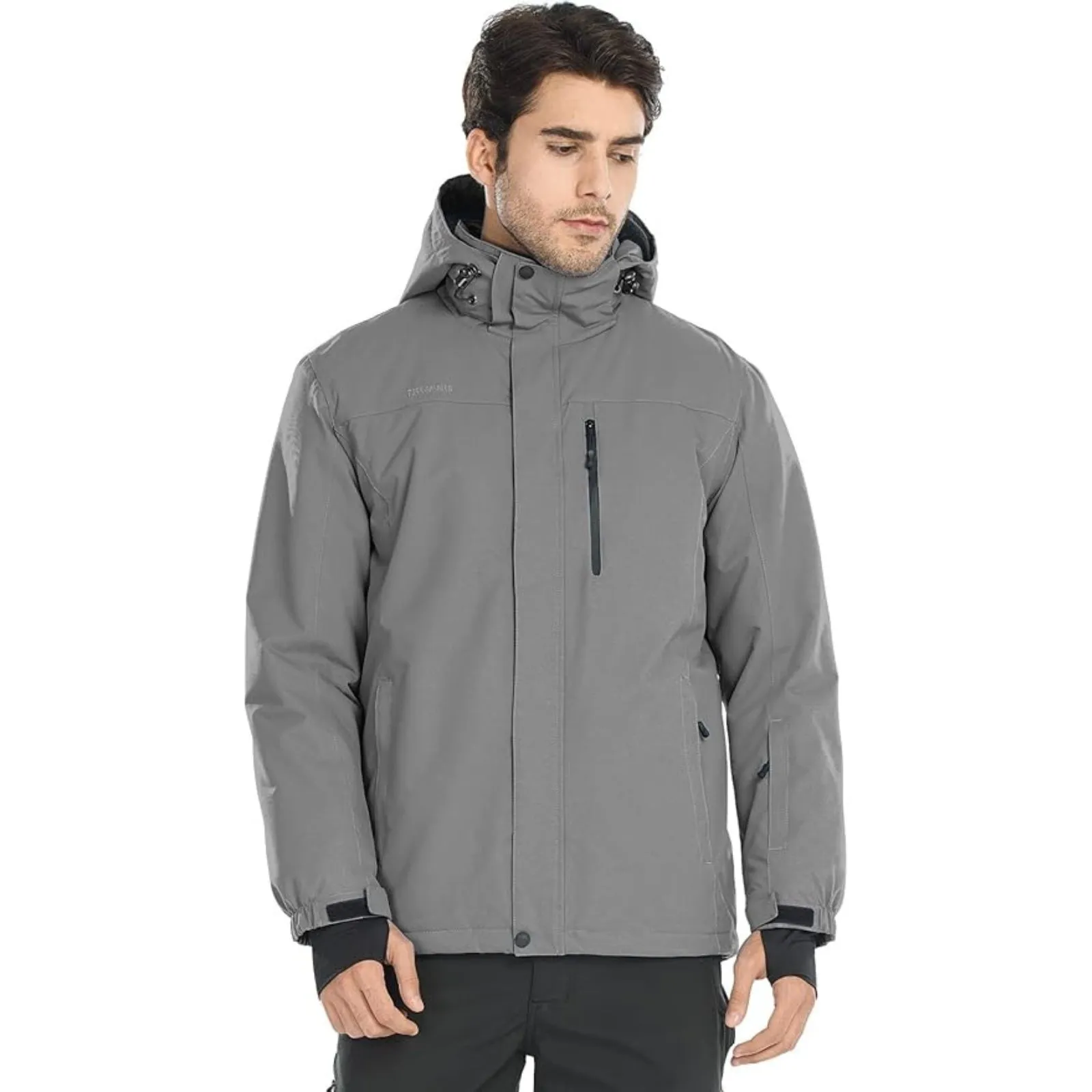 WHALE Men's Waterproof Warm Fleece Lined Ski Jacket