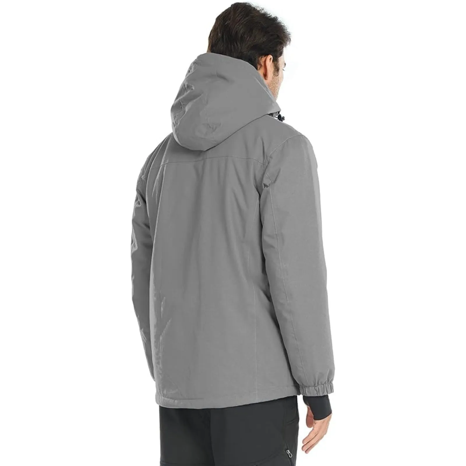 WHALE Men's Waterproof Warm Fleece Lined Ski Jacket