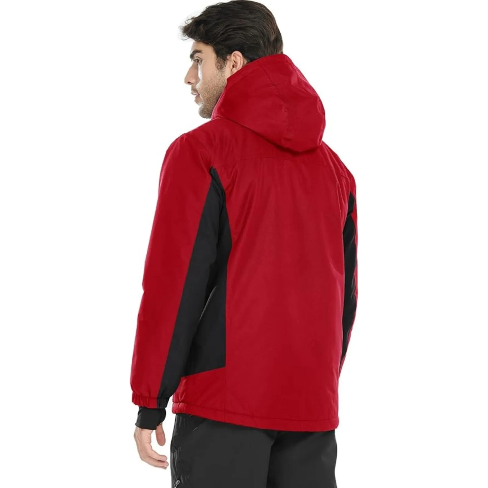 WHALE Men's Waterproof Warm Fleece Lined Ski Jacket