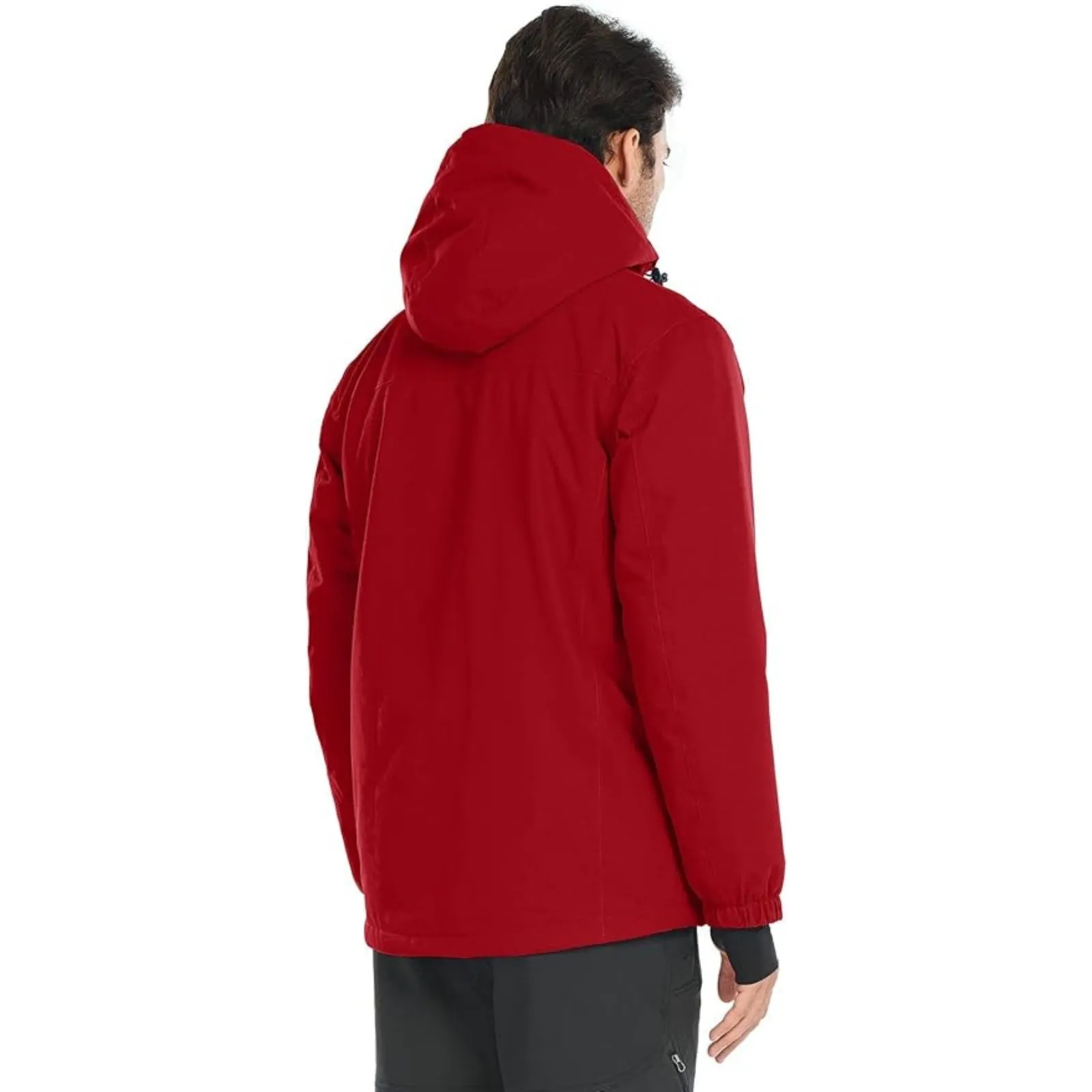 WHALE Men's Waterproof Warm Fleece Lined Ski Jacket