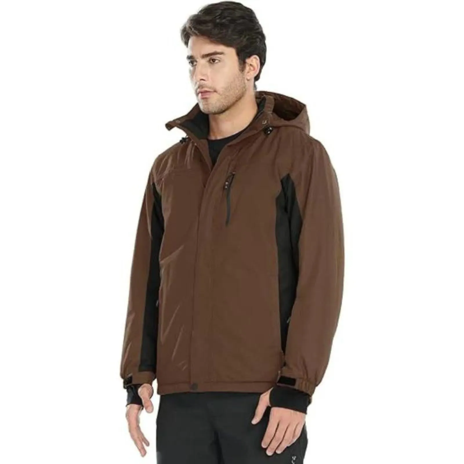 WHALE Men's Waterproof Warm Fleece Lined Ski Jacket