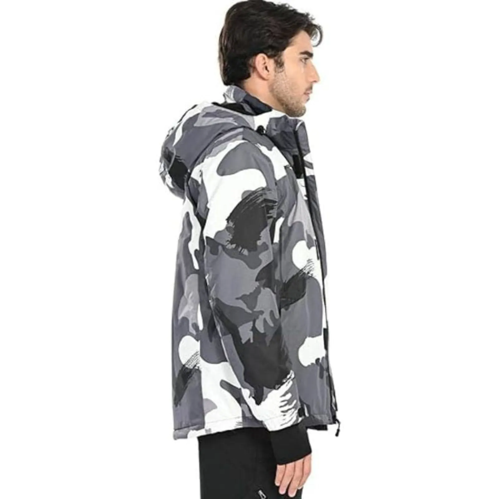 WHALE Men's Waterproof Warm Fleece Lined Ski Jacket