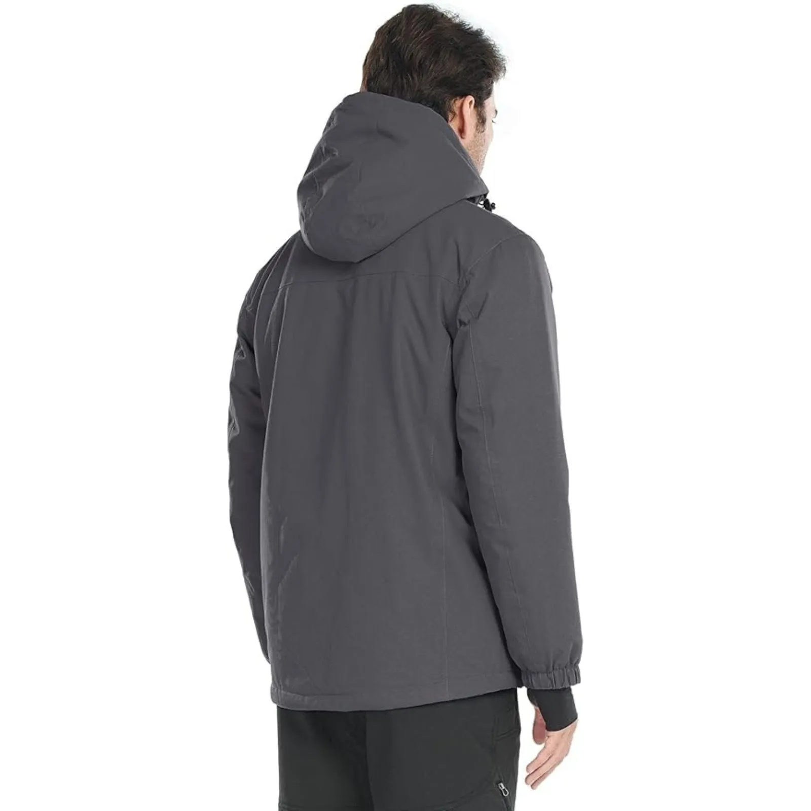 WHALE Men's Waterproof Warm Fleece Lined Ski Jacket