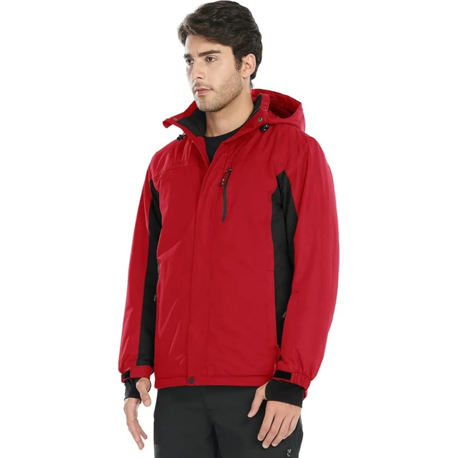 WHALE Men's Waterproof Warm Fleece Lined Ski Jacket