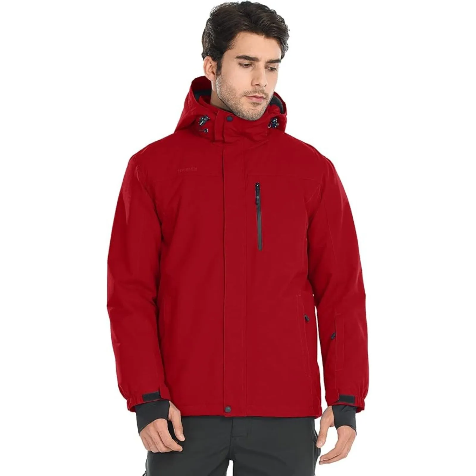 WHALE Men's Waterproof Warm Fleece Lined Ski Jacket