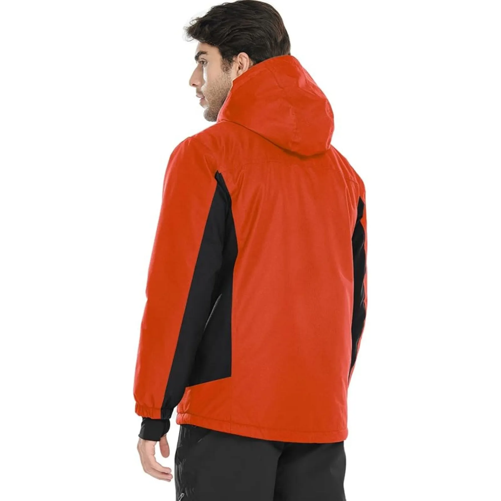 WHALE Men's Waterproof Warm Fleece Lined Ski Jacket