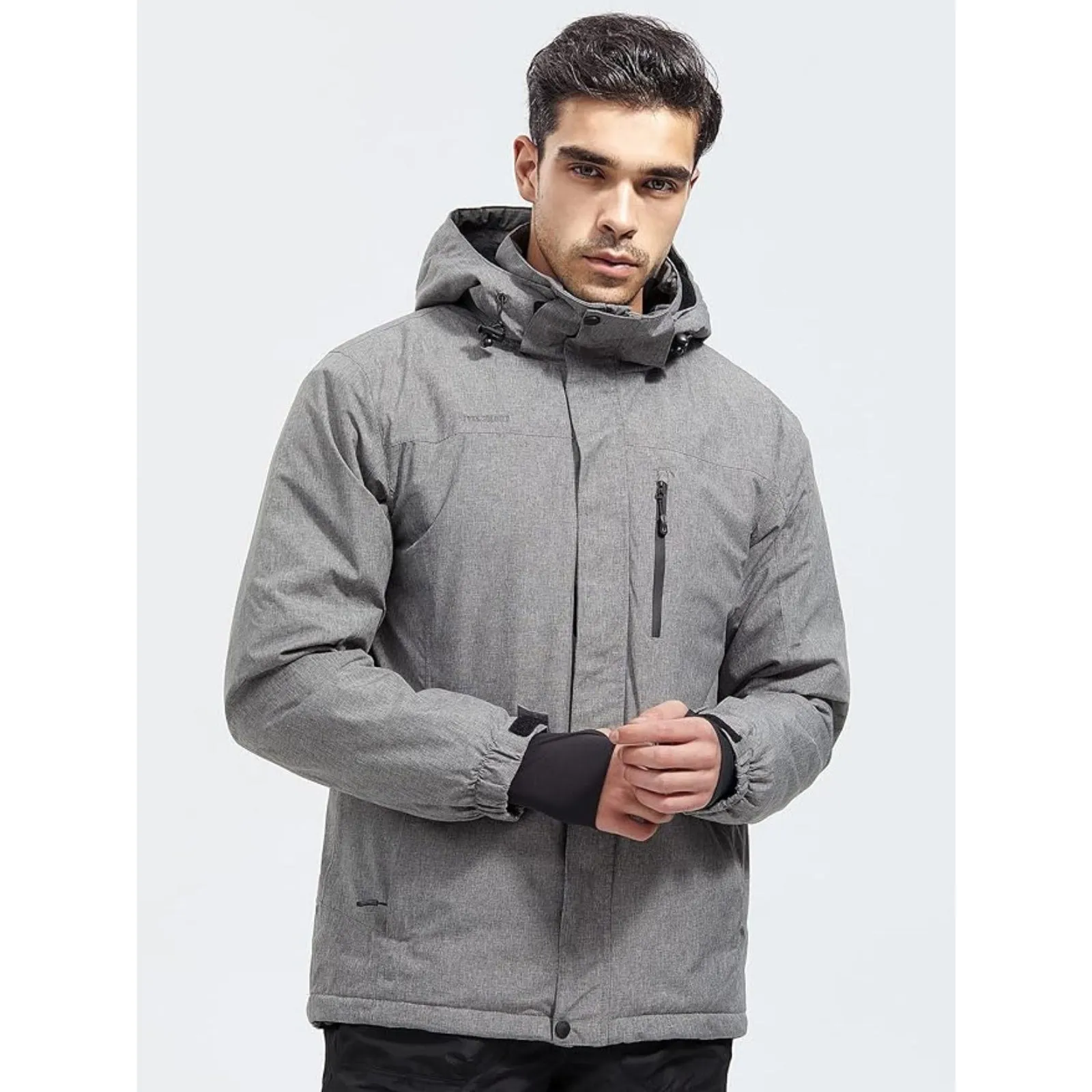 WHALE Men's Waterproof Warm Fleece Lined Ski Jacket