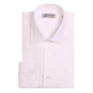 White Irish Linen Long Sleeve Shirt