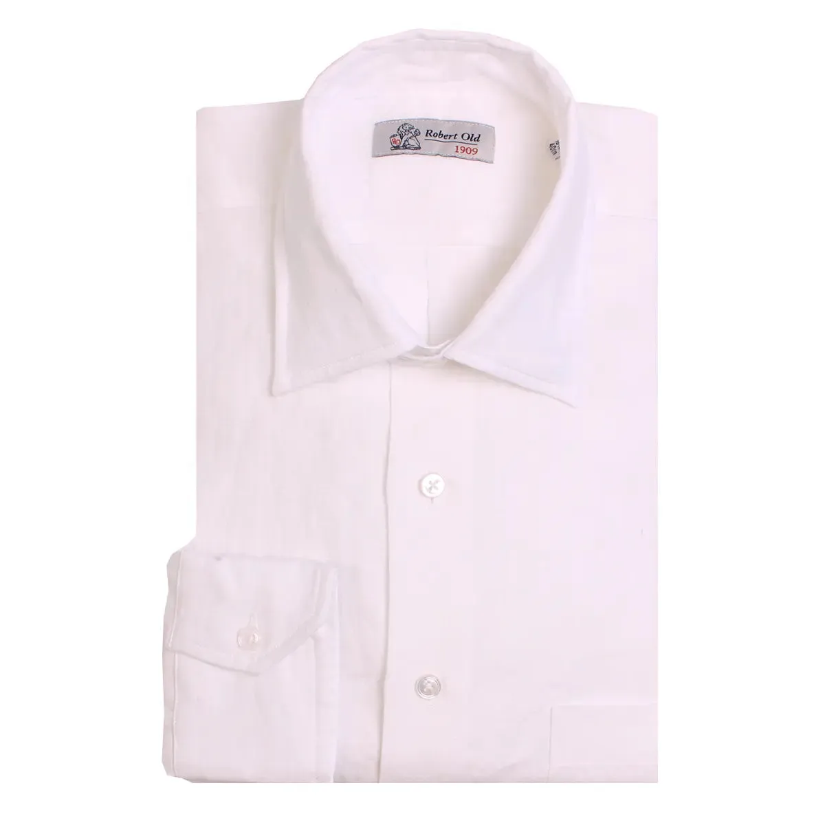 White Irish Linen Long Sleeve Shirt