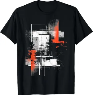 White Orange Abstract | Graphic Tee | S - 6XL | Mens Graphic T-Shirt