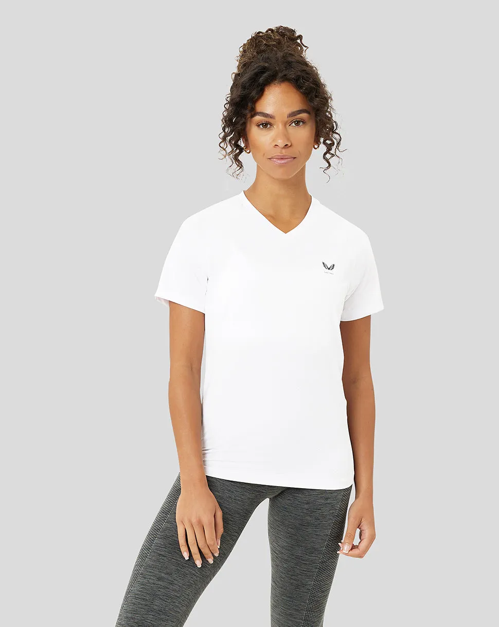 White Protek Training T-Shirt - Women’s Training Tee, Lightweight Workout Shirt