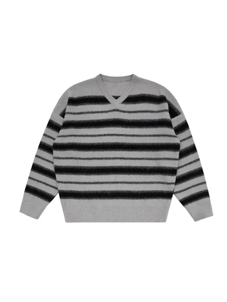 WIAOFELLAS  -  Autumn/Winter Men's Sweater Pullover Round Neck Long Sleeve Knitted Loose Korean Edition Versatile Knitwear Leisure C73