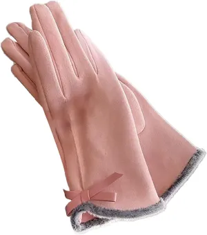 Winter gloves for women Touchscreen Elastic Thermal knit Thermal Warm Gloves for Cold weather(Pink, One Size)