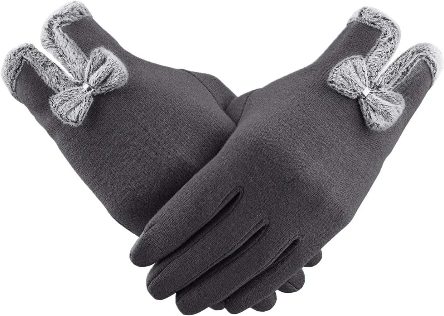 Winter Gloves for Women Warm Suede Touchscreen Texting Gloves Thermal Cold Weather Gloves Elastic Mittens for Driving