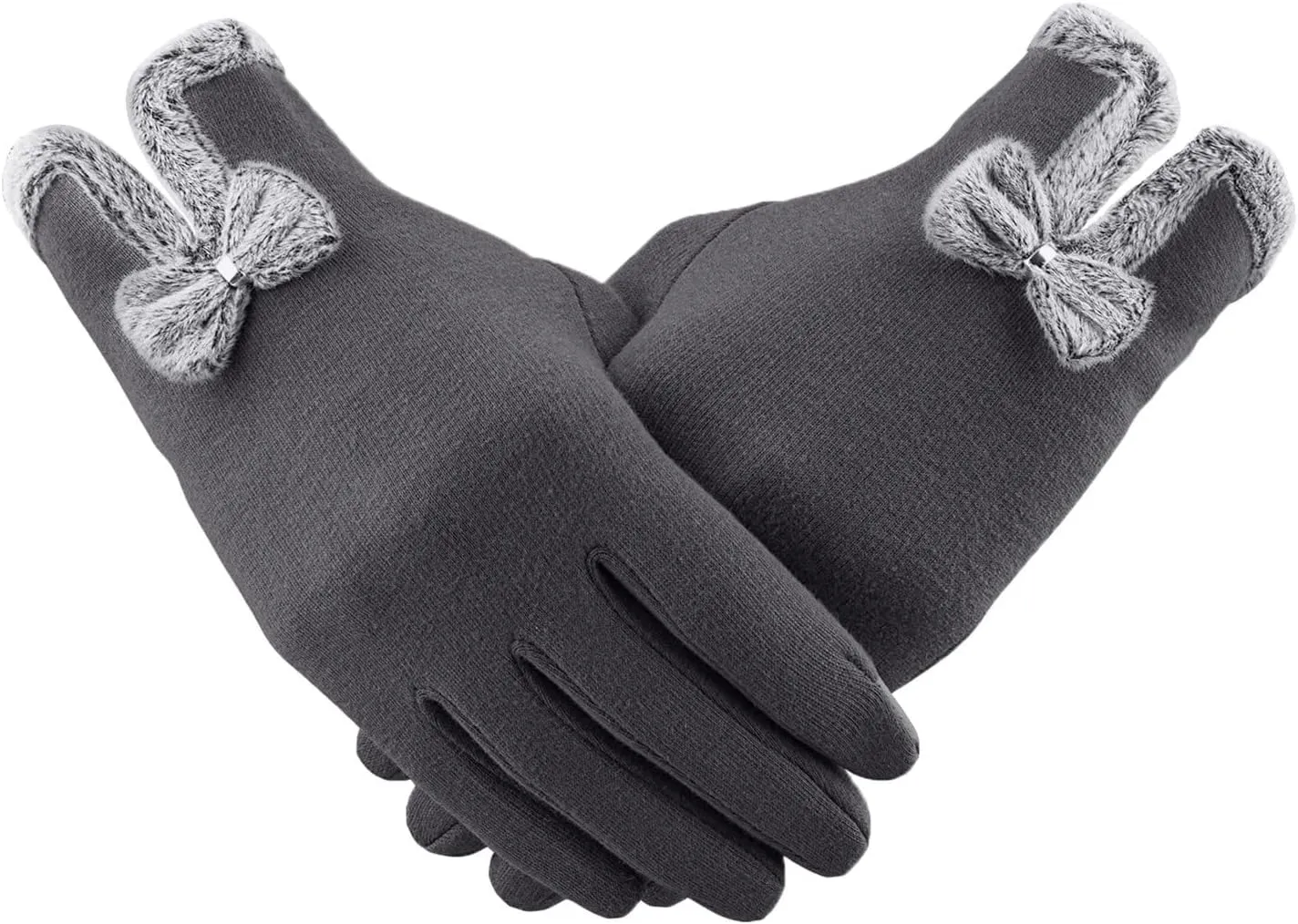 Winter Gloves for Women Warm Suede Touchscreen Texting Gloves Thermal Cold Weather Gloves Elastic Mittens for Driving