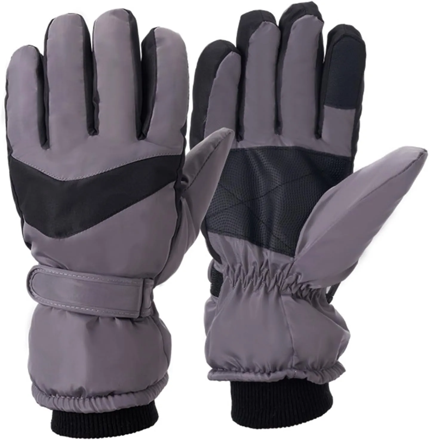 Winter Gloves Men,Thermal Fleece Lining Full Fingers Touch Screen Warmers Gloves for Kids Driving Hiking Skiing