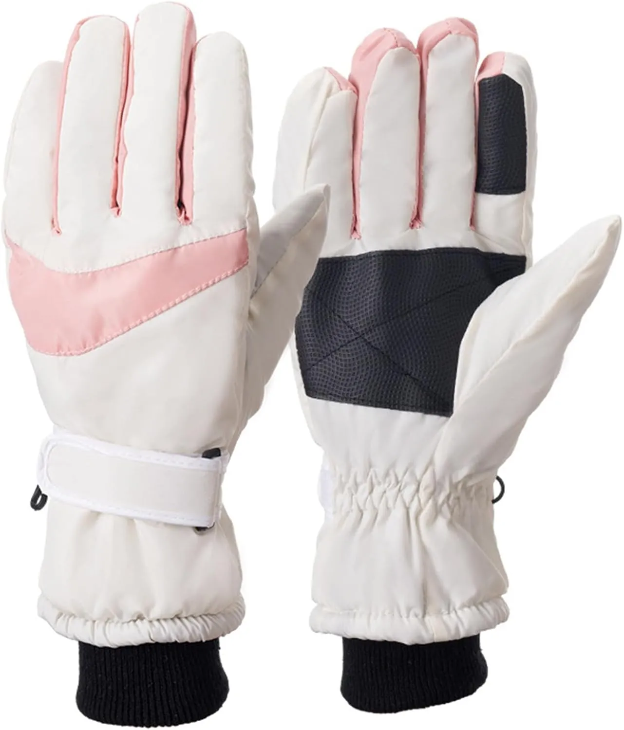 Winter Gloves,Thermal Fleece Lining Full Fingers Touch Screen Warm Gloves for Hiking Driving Cold Weather Kids