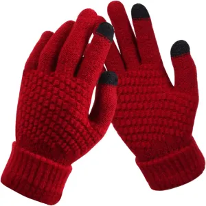 Winter Ski Gloves Men Women Warm Soft Touchscreen Winter Gloves Elastic Cuff Knit Gloves for cold weather Anti-Slip Sports Gloves for Cycling Running Skiing Hiking Climbing,Men  Women