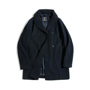WINTER SOLID COLOR WOOL PEA TRENCH COAT