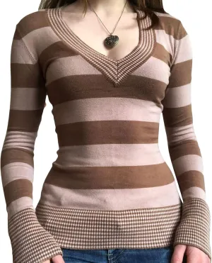 Women Basic T-Shirt Long Sleeve Casual Solid Color Slim Fit V-Neck Slim Fit Tops Summer Club Streetwear