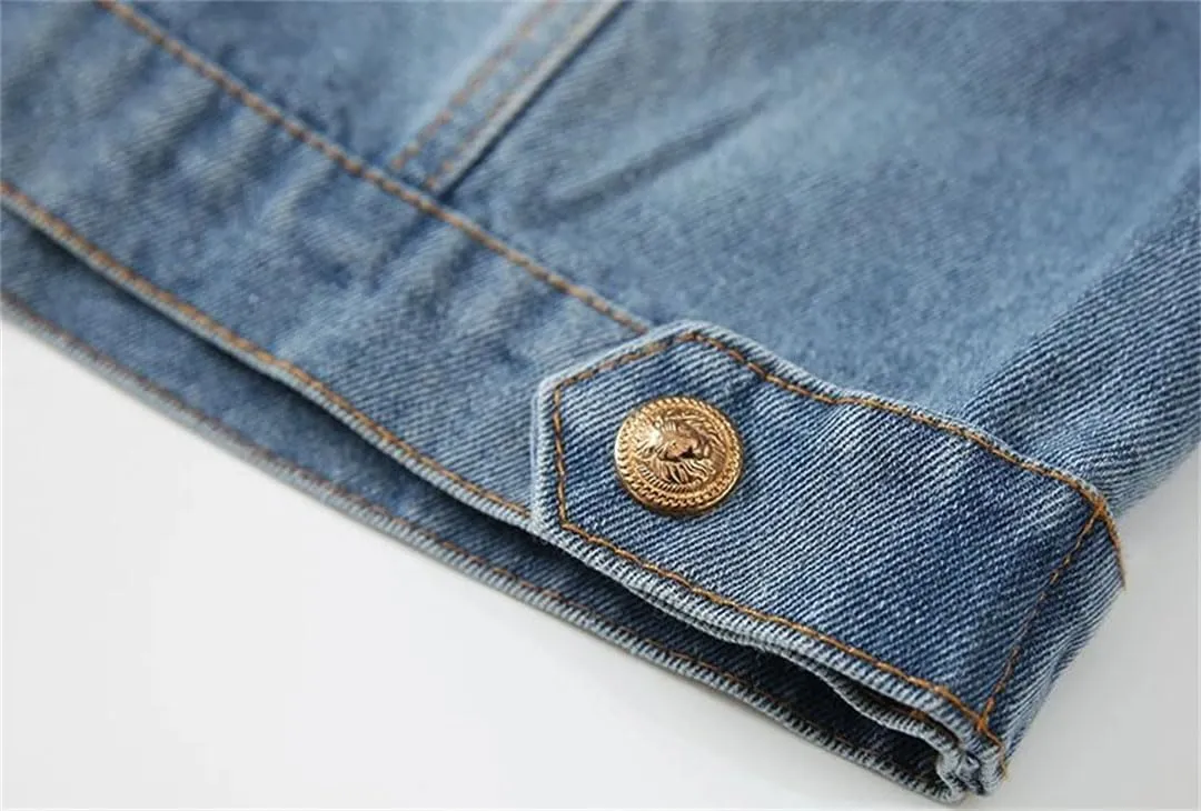 Women Cowboy Small Short Denim Clothing Designer Coat
