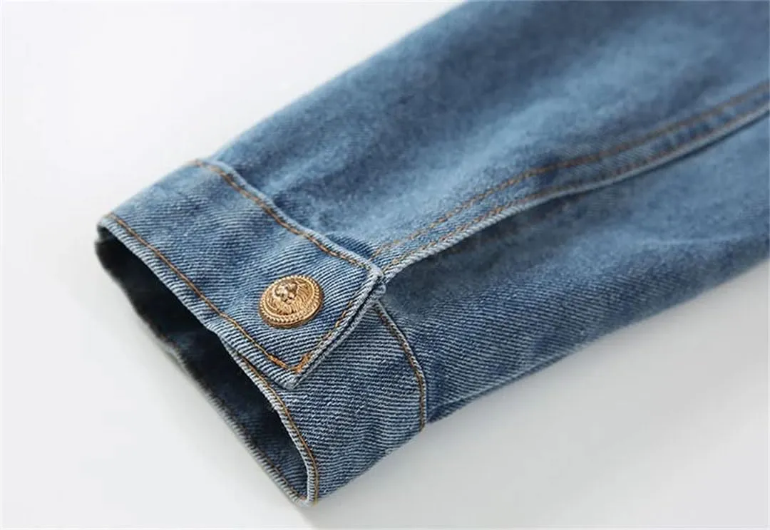 Women Cowboy Small Short Denim Clothing Designer Coat