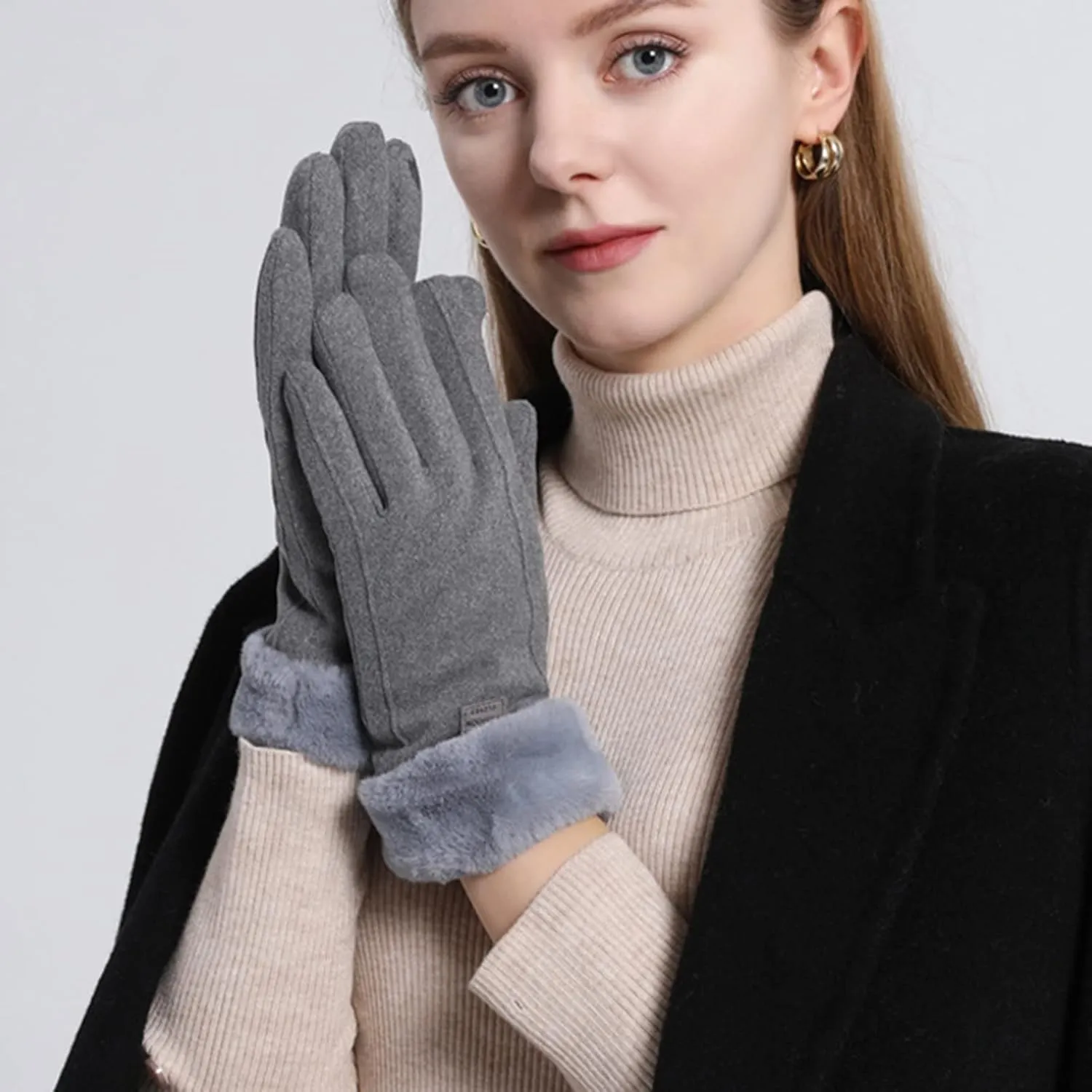 Women Winter Ski Glove Waterproo Thinsulate Warm Windproof Winter Gloves Women Toucscreen Plush Gloves