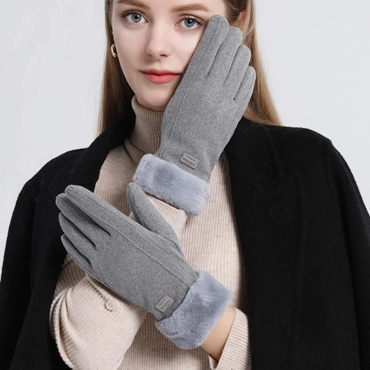 Women Winter Ski Glove Waterproo Thinsulate Warm Windproof Winter Gloves Women Toucscreen Plush Gloves