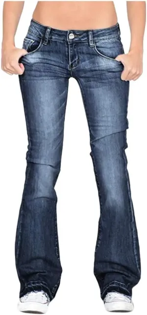 Women Yoga Pants Jeans Stretch Bell Jeans Jeans Women Flare Mid Pants Waist Slim Length Women's Jeans