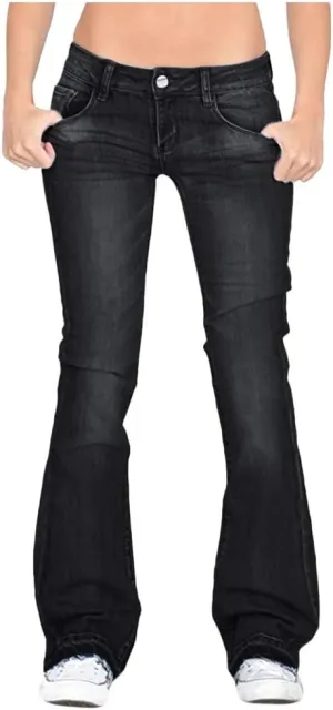 Women Yoga Pants Jeans Stretch Bell Jeans Jeans Women Flare Mid Pants Waist Slim Length Women's Jeans