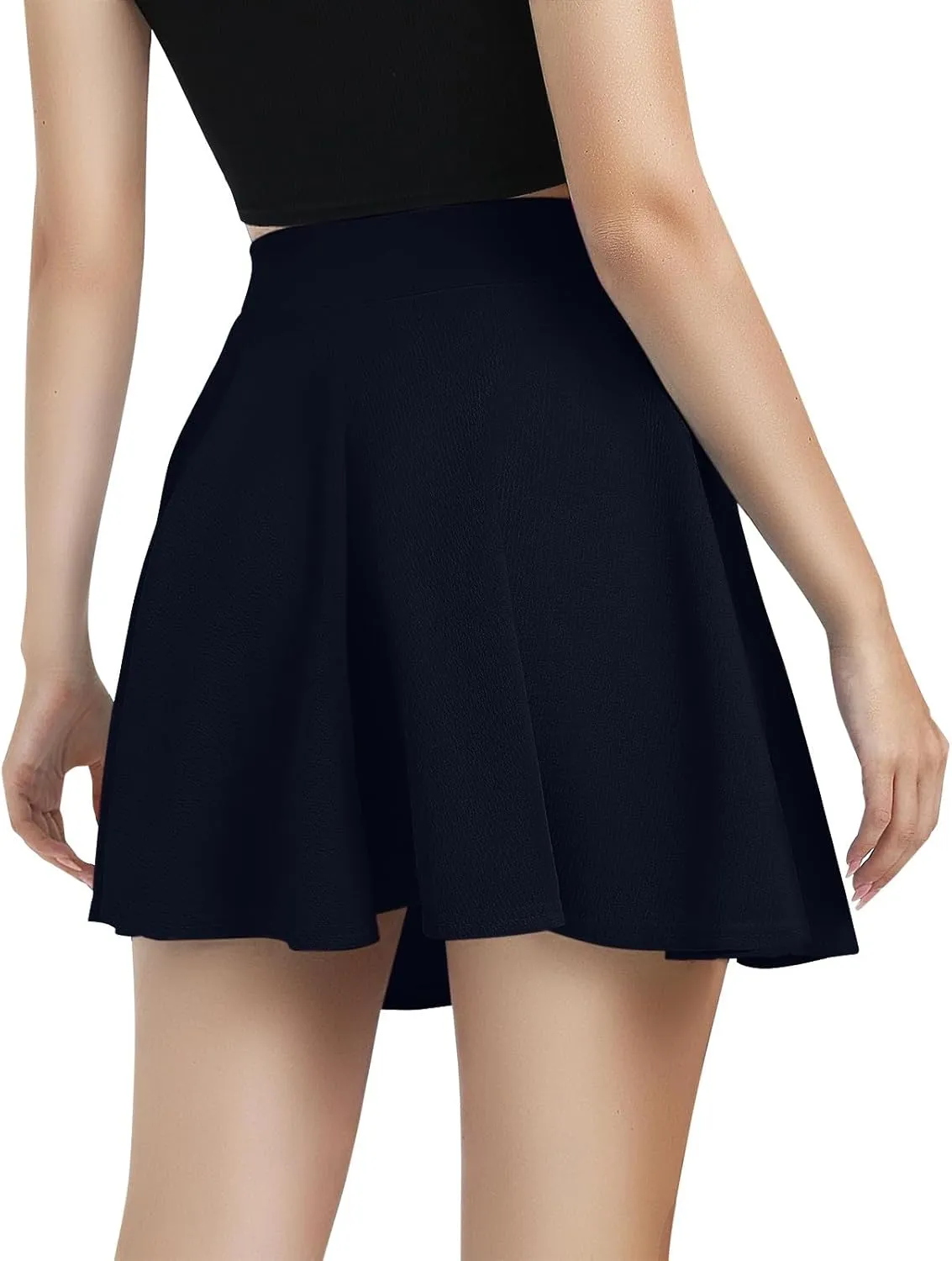 Women's Basic Versatile Stretchy Flared Casual Skirt Casual Dresses for Woman
