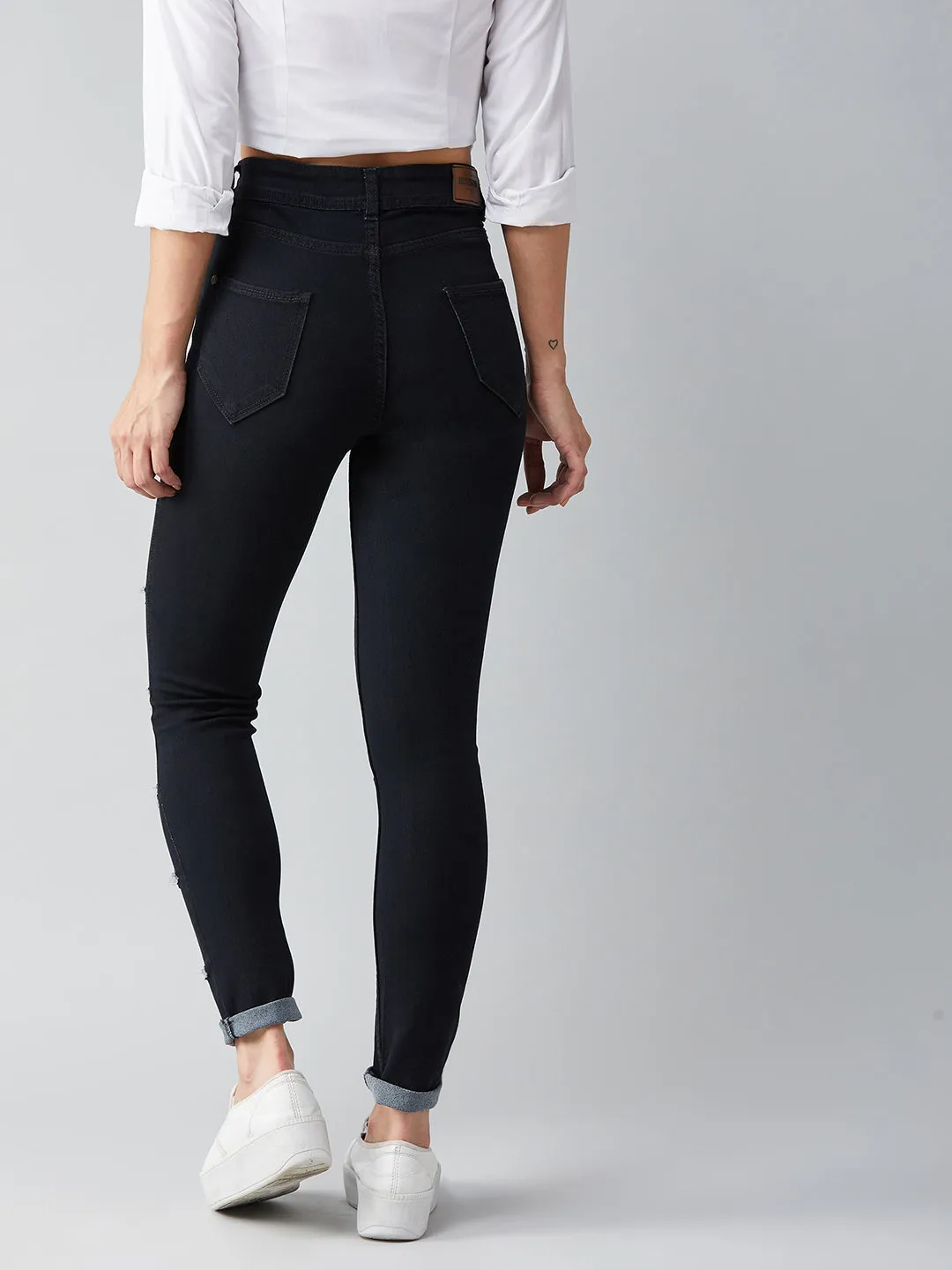 Women's Black Slim High Rise  Denim Jeans