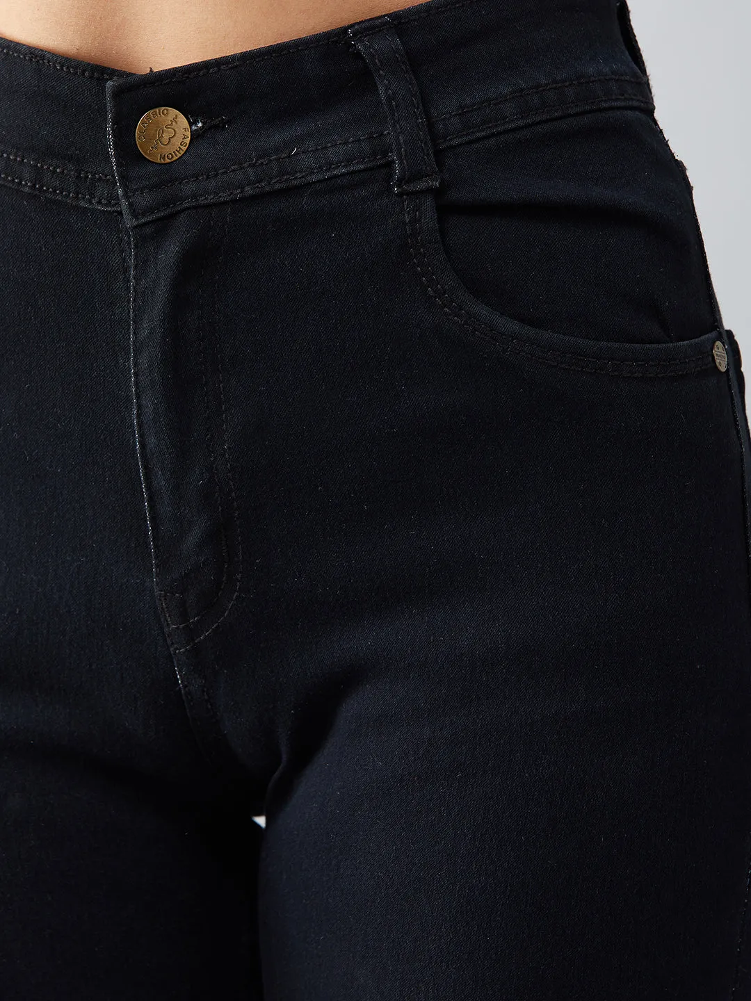 Women's Black Slim High Rise  Denim Jeans