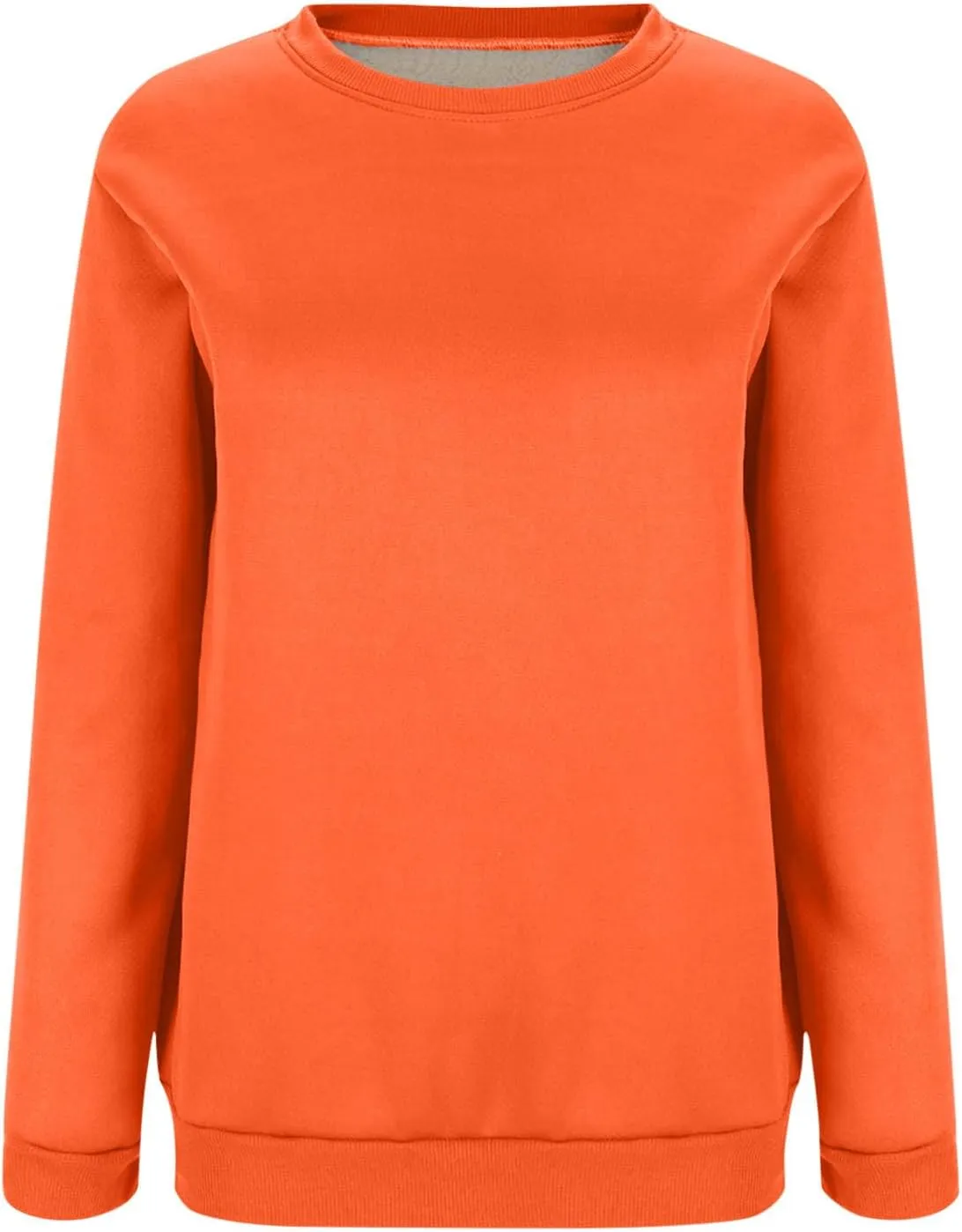 Women's Crewneck Sweatshirts Sherpa Lined Winter Tops Thicken Warm Pullover Sweatshirt Long Sleeve Thermal Shirts