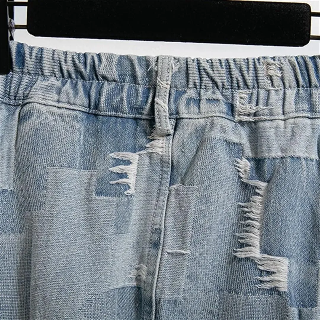 Women's Elegant Vintage High Waist Slim Fit Denim A-Line Long Skirt Cotton Knit Slim Fit Casual Skirt