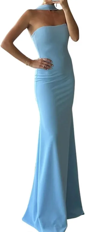 Women's Formal Dresses Summer Evening Simple Sleeveless Prom Dresses Formal Party Gowns Bodycon