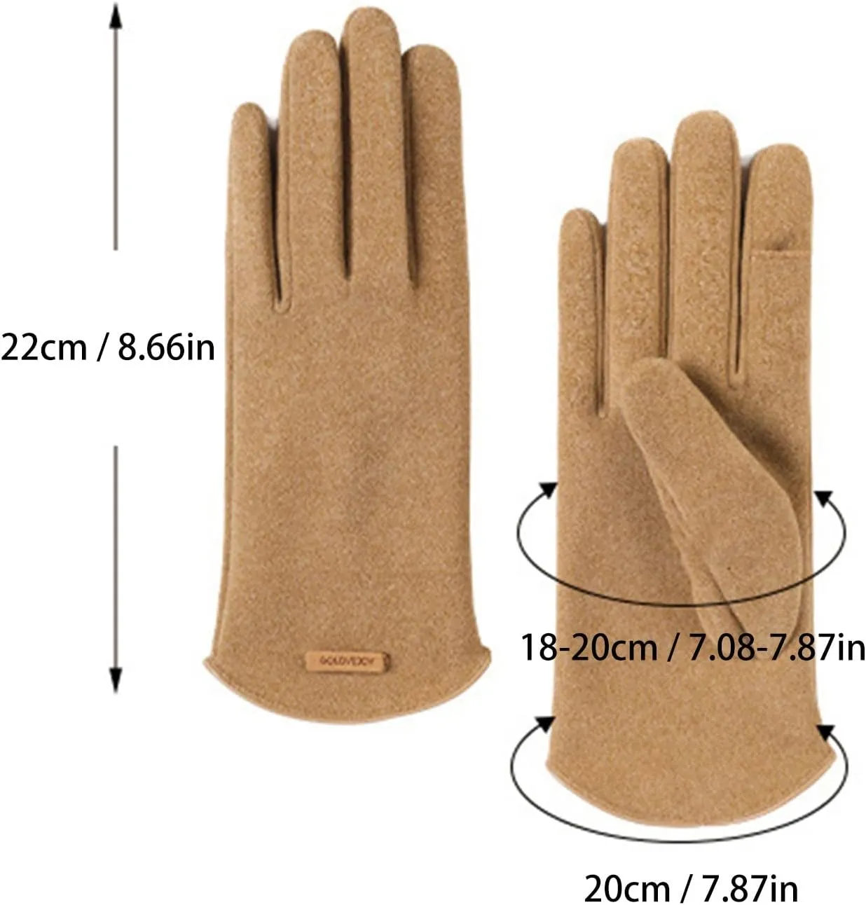 Womens Gloves Winter Touchscreen Texting Phone Windproof Gloves Lined Cold Weather Warm Gloves (B, One Size)