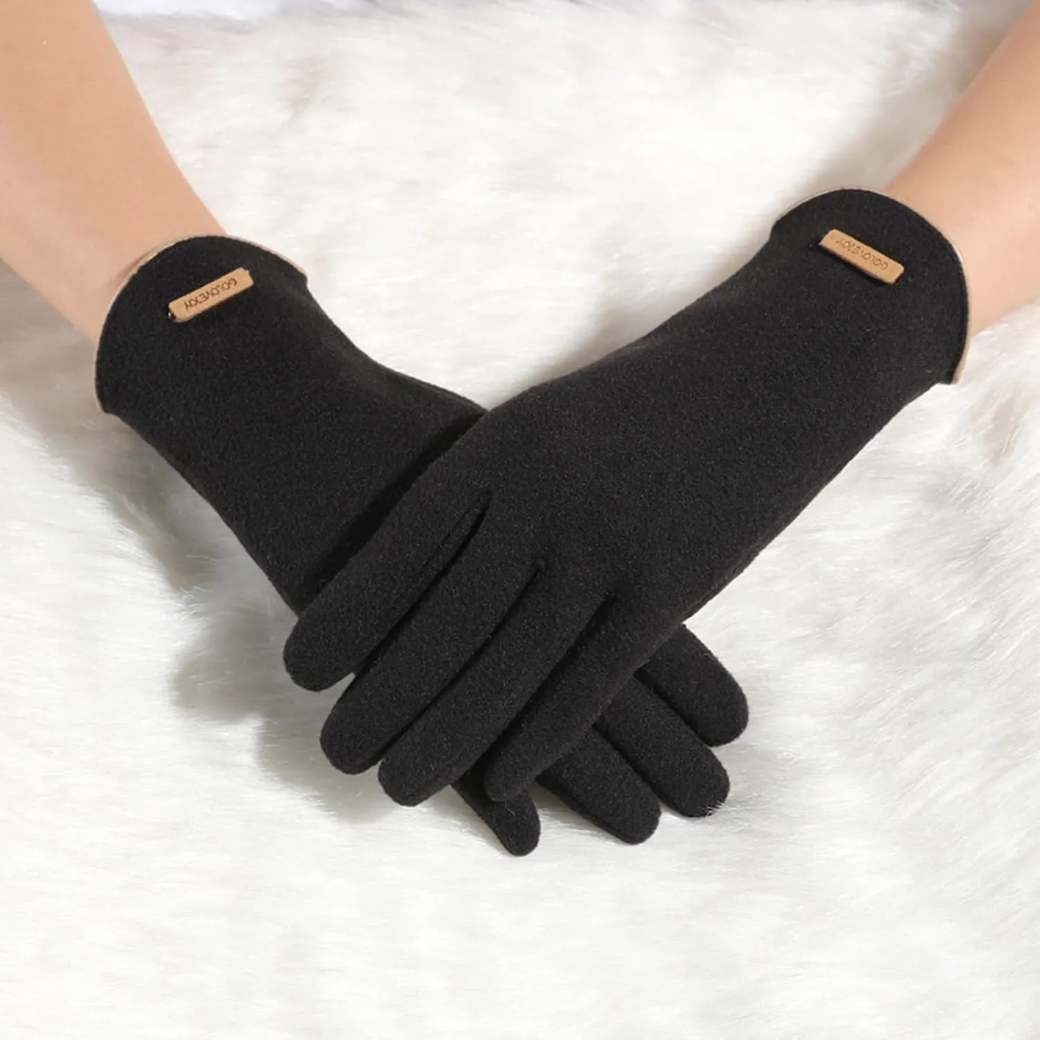 Womens Gloves Winter Touchscreen Texting Phone Windproof Gloves Lined Cold Weather Warm Gloves (B, One Size)