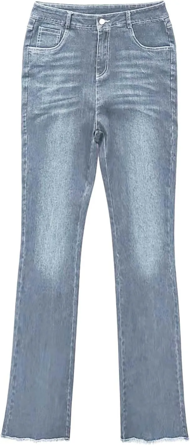 Womens Jeans Stretchy Stadeke Jeans Classic Waisted Flare Jeans Juniors Jeans on Stretch Pants for Women