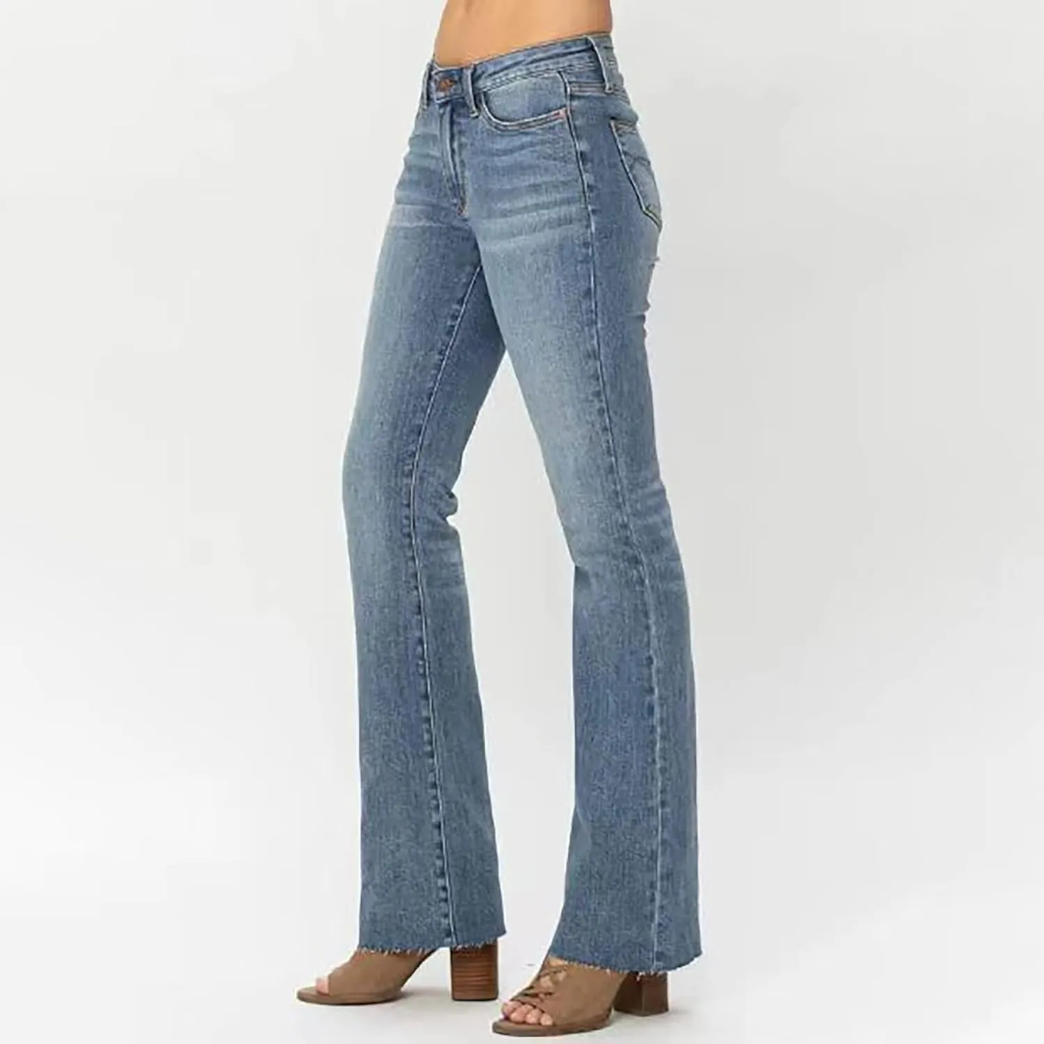 Womens Jeans Stretchy Stadeke Jeans Classic Waisted Flare Jeans Juniors Jeans on Stretch Pants for Women