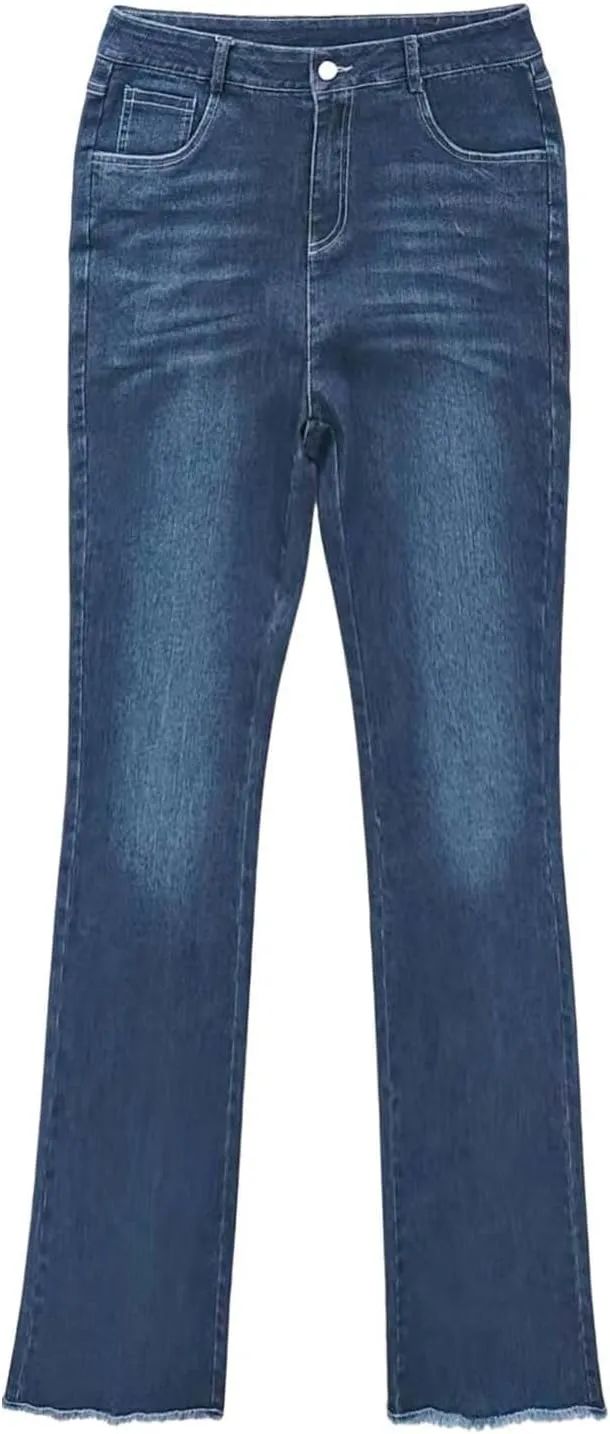 Womens Jeans Stretchy Stadeke Jeans Classic Waisted Flare Jeans Juniors Jeans on Stretch Pants for Women