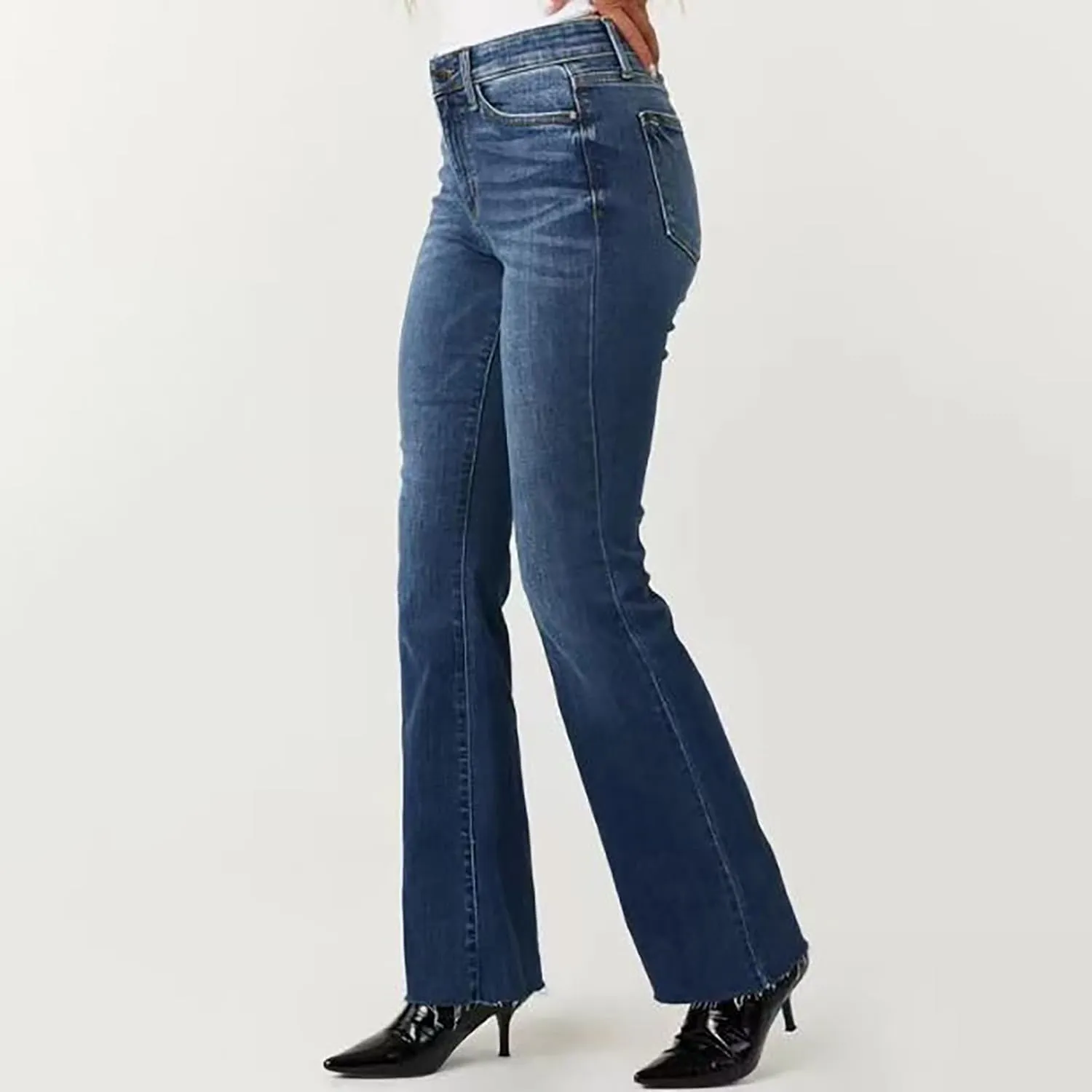 Womens Jeans Stretchy Stadeke Jeans Classic Waisted Flare Jeans Juniors Jeans on Stretch Pants for Women