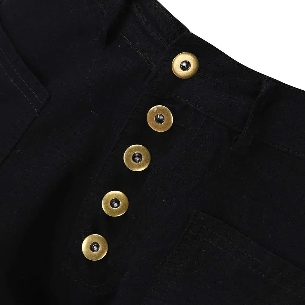 Womens Jeans Up Mid Pants Waisted Trousers Jeans Lace Poket Denim Women's Jeans Jeans for Women Trendy Black Pants