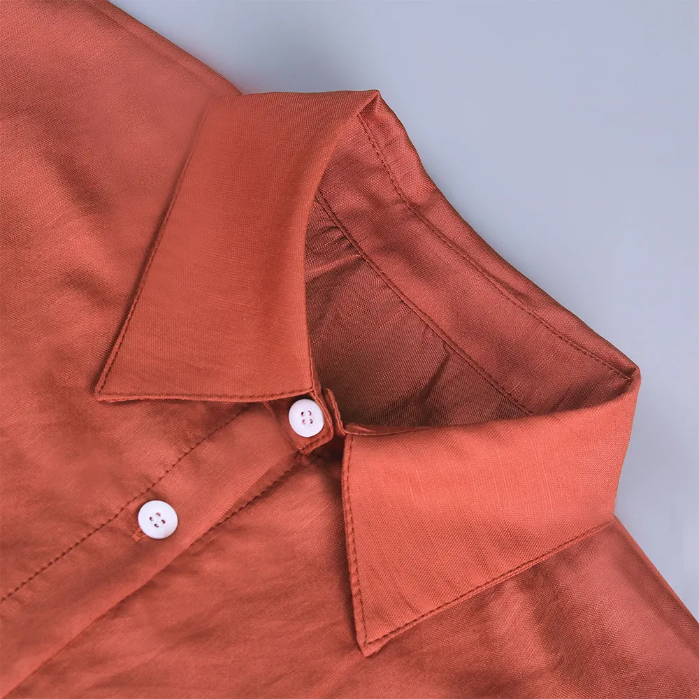Women's Pajama Two-Piece Button Shirt Set