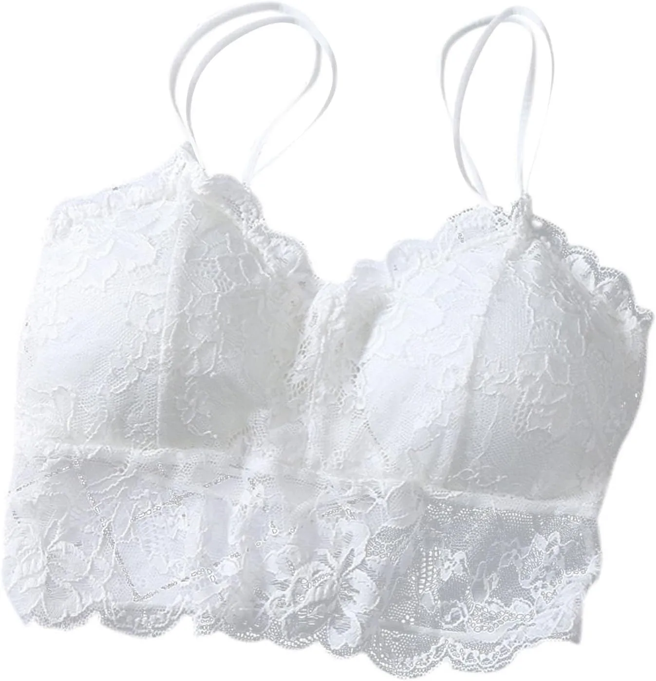 Women's Sexy Underwear Daily French Floral Lace Bralette Lightweight Elastic Night Sleep Lightweight Lounge Lingerie