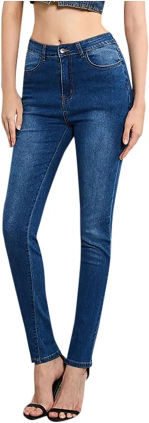 Womens Skinny Jeans Stretch Slim Fit Denim Ladies' Jeans Slim Fit High Waist High Stretch Small Leg Pants Plus