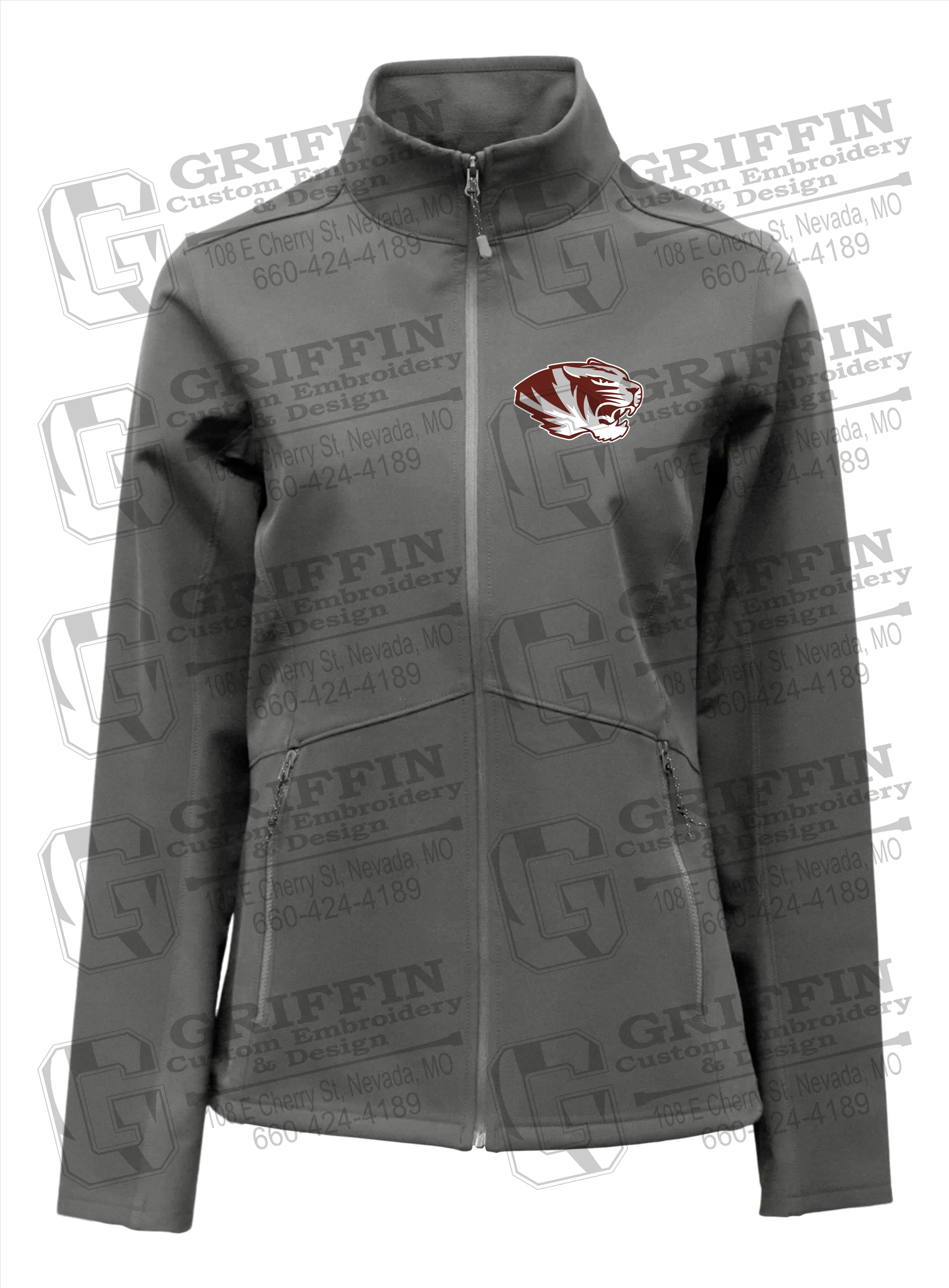 Womens Softshell Jacket - Nevada Tiger Head Logo