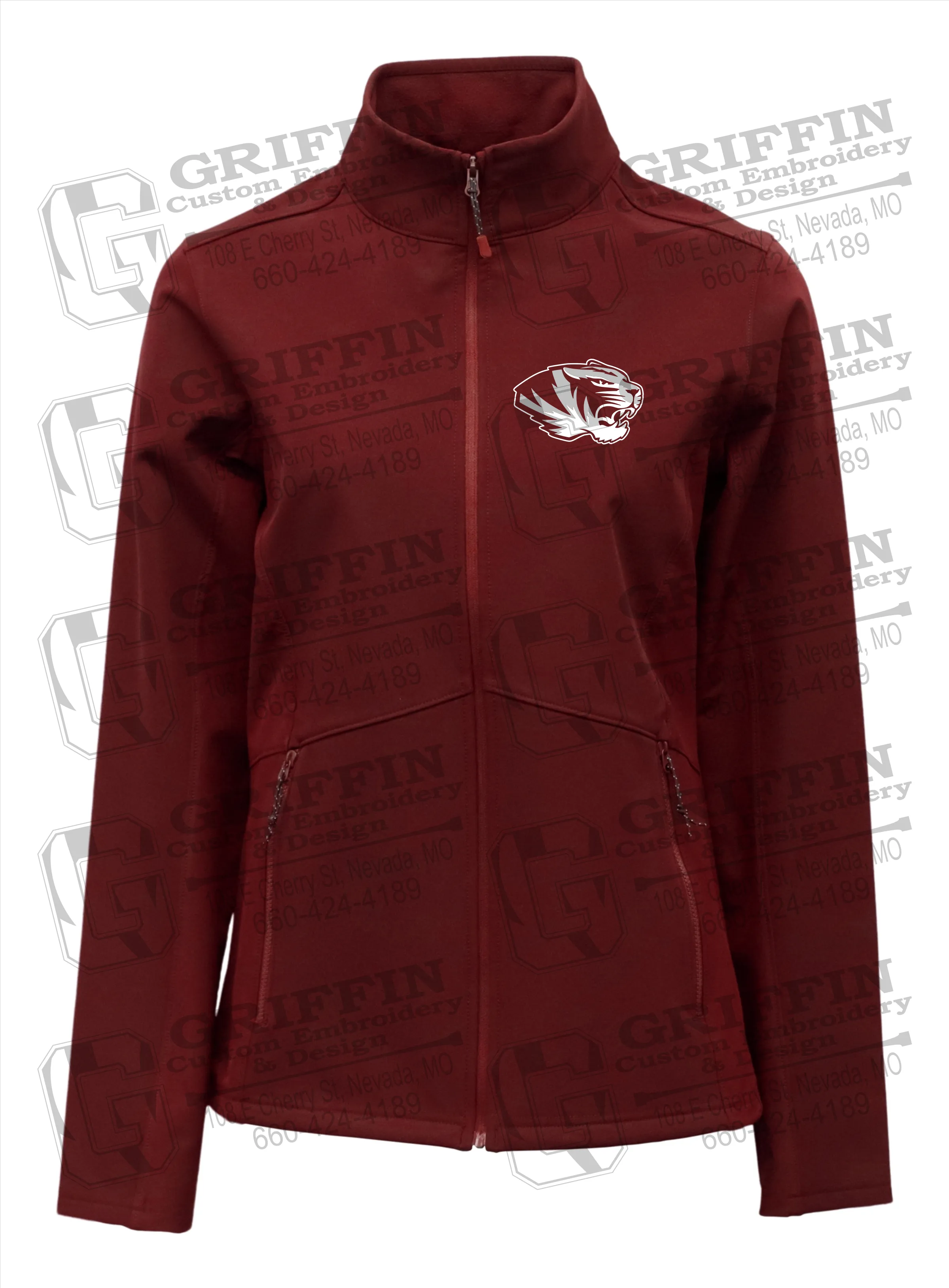 Womens Softshell Jacket - Nevada Tiger Head Logo